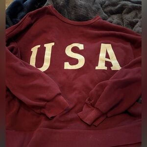 Red Sweater- says USA
